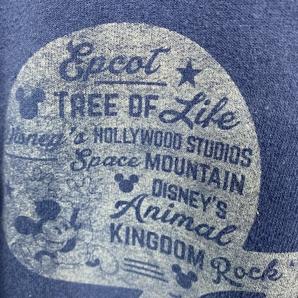 Disney Parks Walt Disney World Hoodie Blue Sweatshirt Park Small Women Hanes
